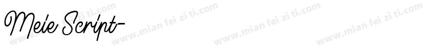 Meie Script字体转换